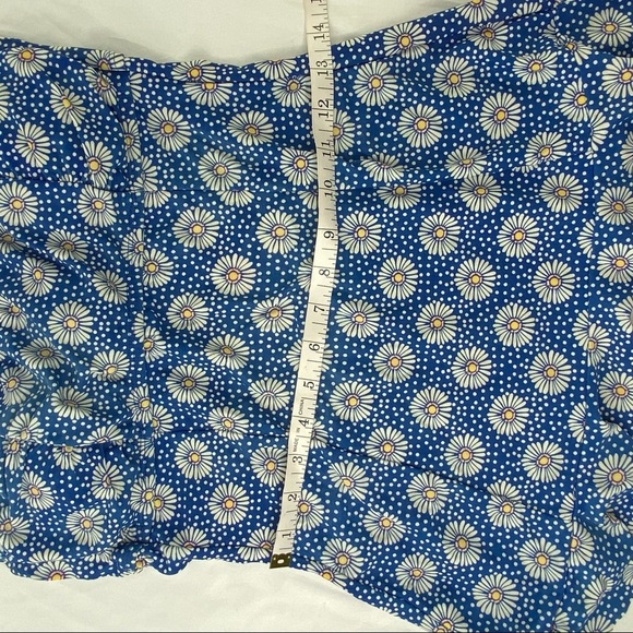 Arizona blue daisy print strapless tankini with side tie bottoms, M - Picture 9 of 15